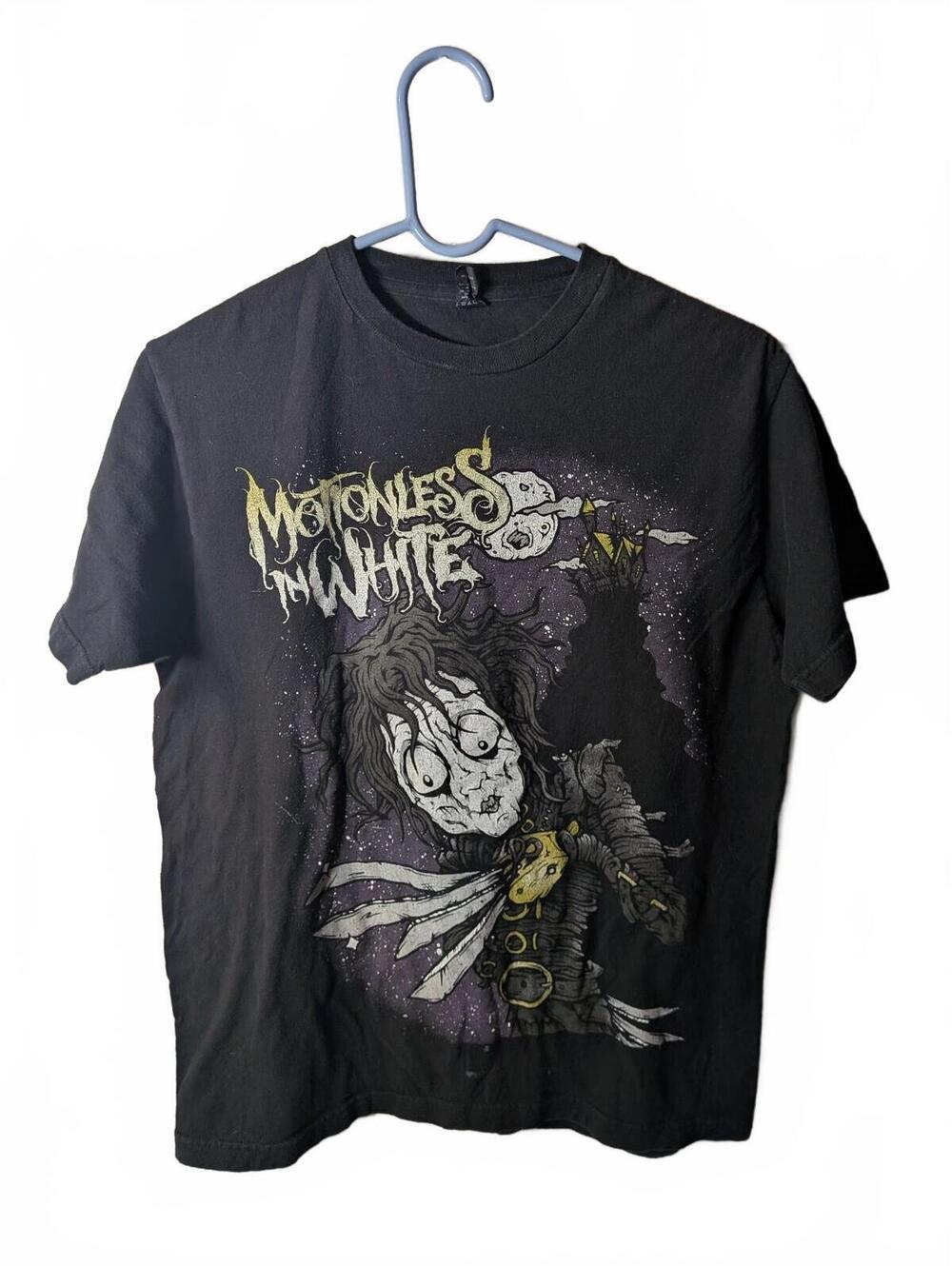 Motionless In White Edward Scissorhands Black Band T-Shirt (Medium)